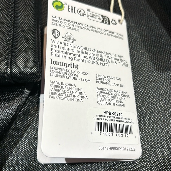 Loungefly Harry Potter Trilogy Series Triple Pocket Mini Backpack - Picture 7 of 16